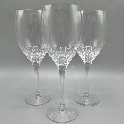 Set Of 3 Orrefors Crystal Prelude Claret Wine Glasses 7 3/8” Made In Sweden /cb