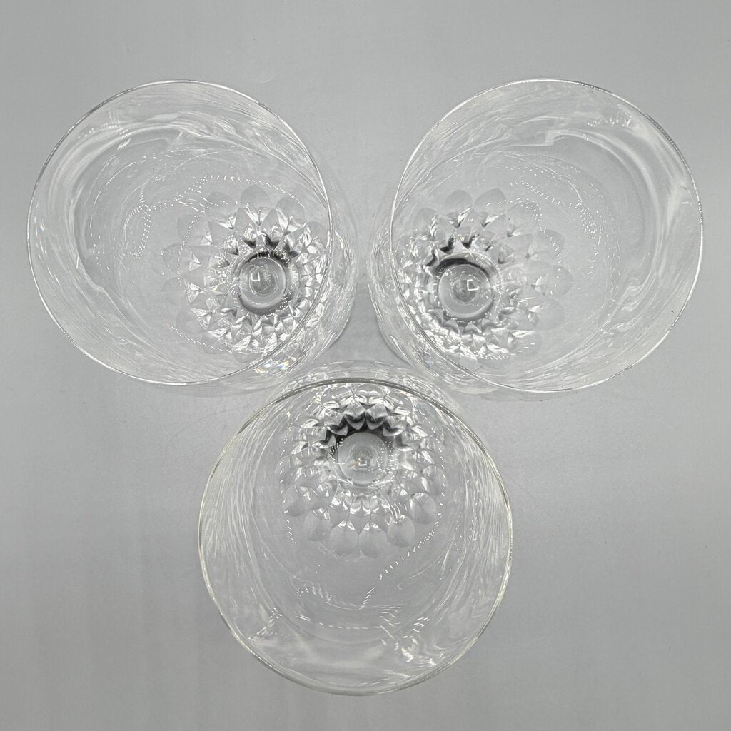 Set Of 3 Orrefors Crystal Prelude Claret Wine Glasses 7 3/8” Made In Sweden /cb