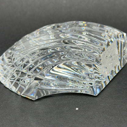 Vintage Waterford Crystal Clam Scallop Shell Paperweight Made In Ireland /cb