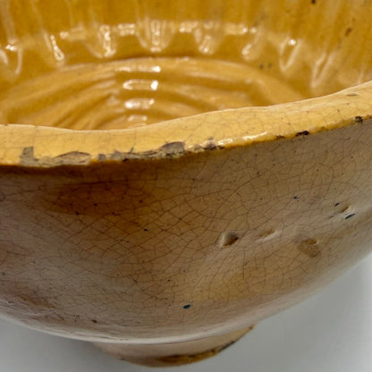 Antique Corn Cob Yellow Ware Food Mold Oval Stoneware Farmhouse Decor /cb