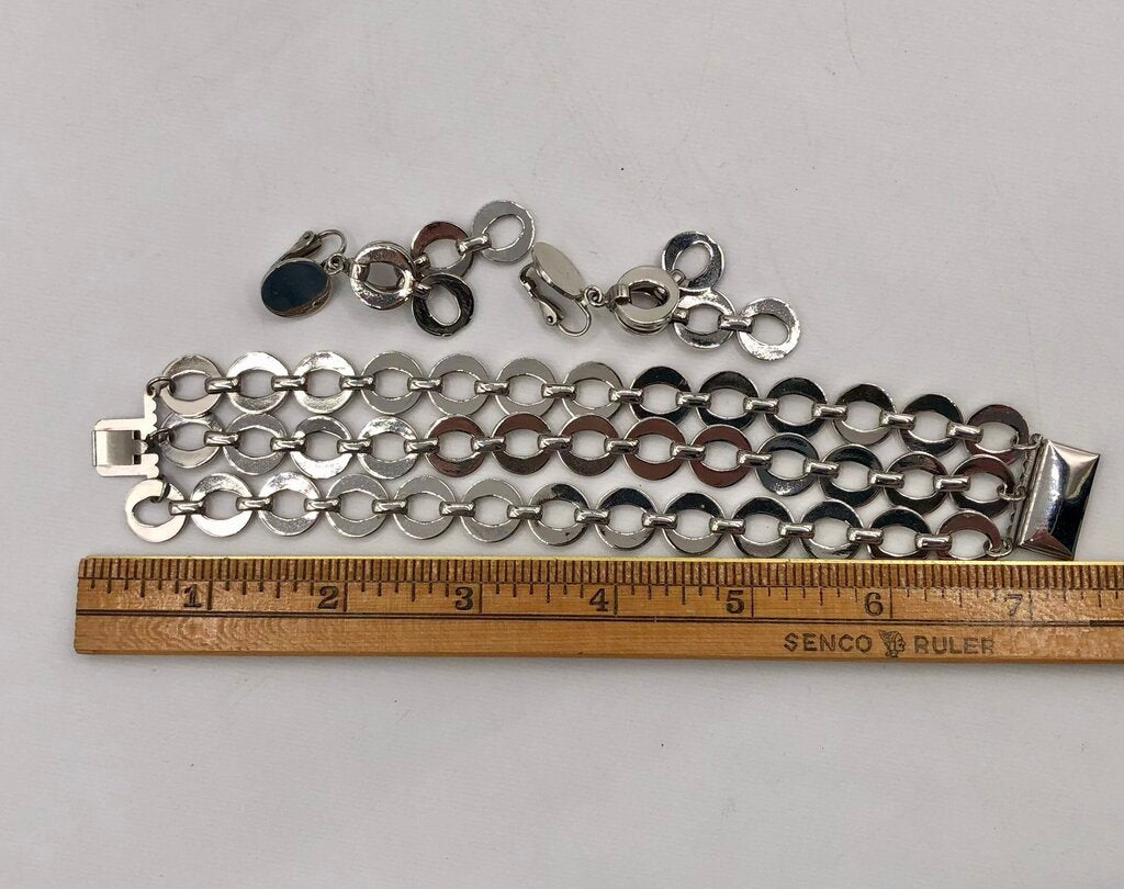 MOD Retro 1960s/70s Earrings & Bracelet Set /b