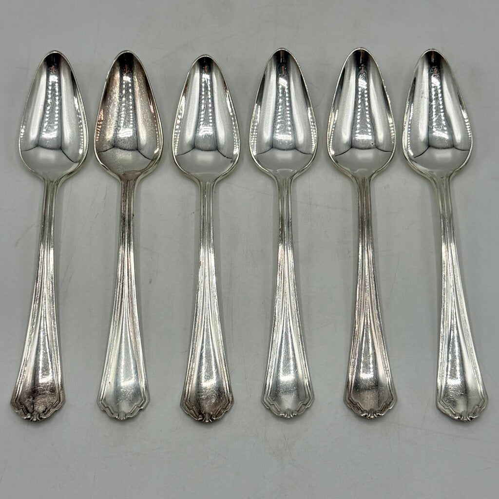 Vintage Rogers International Silver Puritan Silverplate Fruit Orange Spoons Set Of 6 /cb