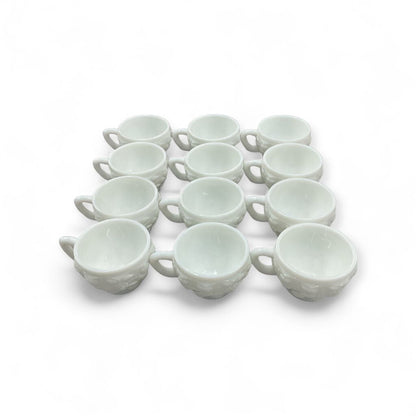 Milk Glass Punch Bowl Set /21