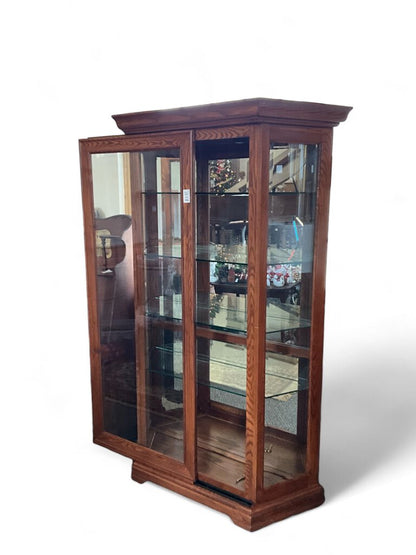 China Hutch, Half Hexagonal, with Sliding Door