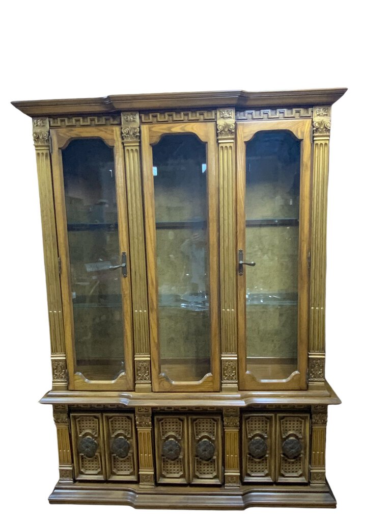 Trestle Two Piece China Cabinet