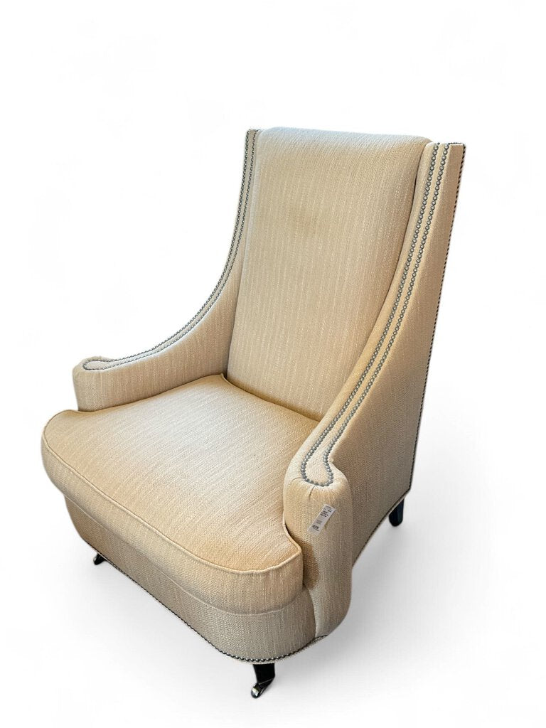 Tan Wingback Chair