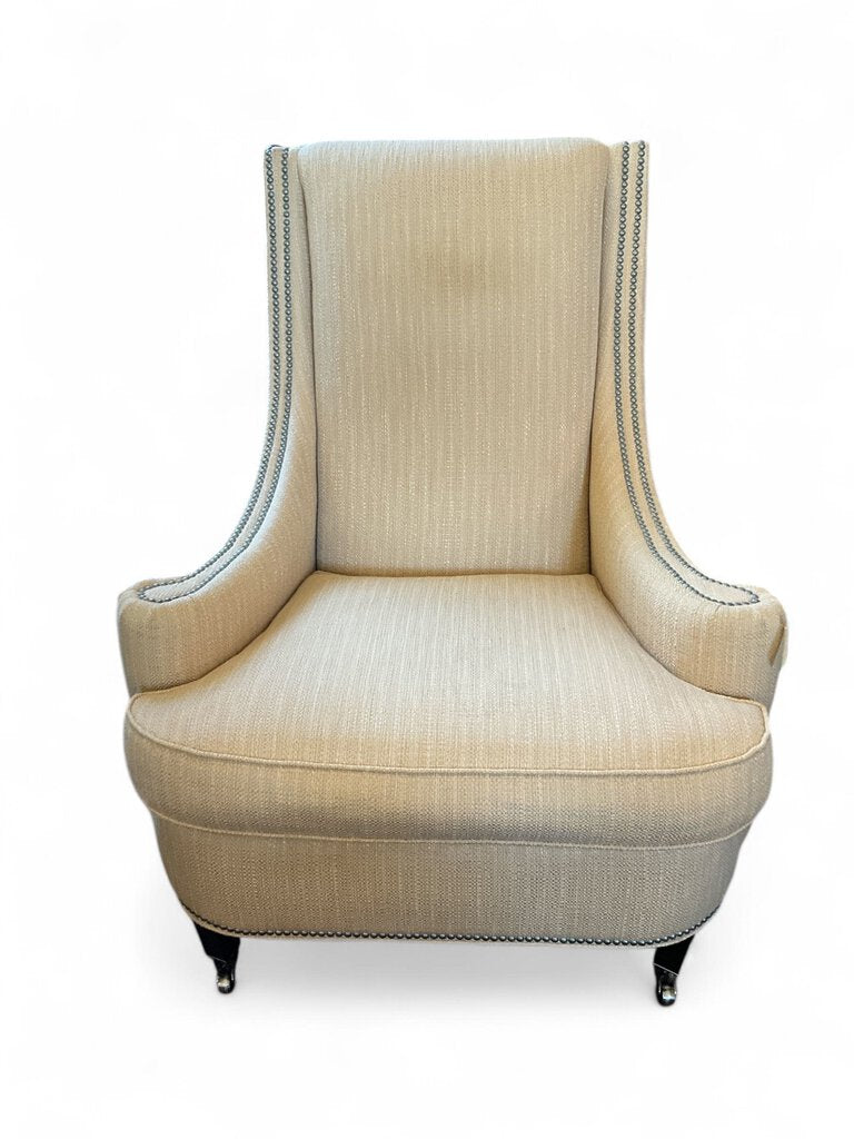 Tan Wingback Chair