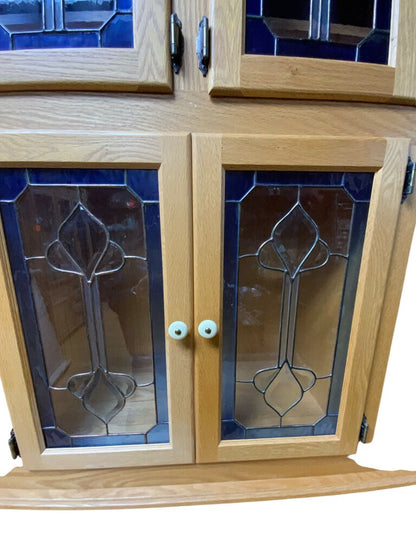 China Cabinet - Two Piece with Stain-glass doors