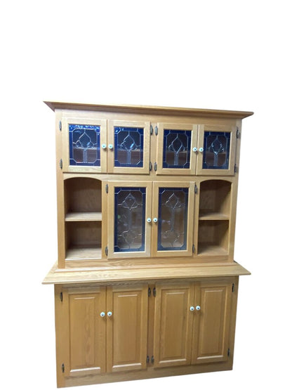 China Cabinet - Two Piece with Stain-glass doors