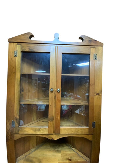 Corner Cabinet with Glass doors and shelves