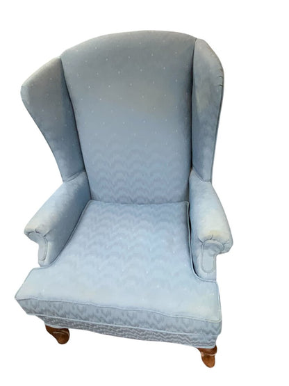 Blue Winged Back Chair