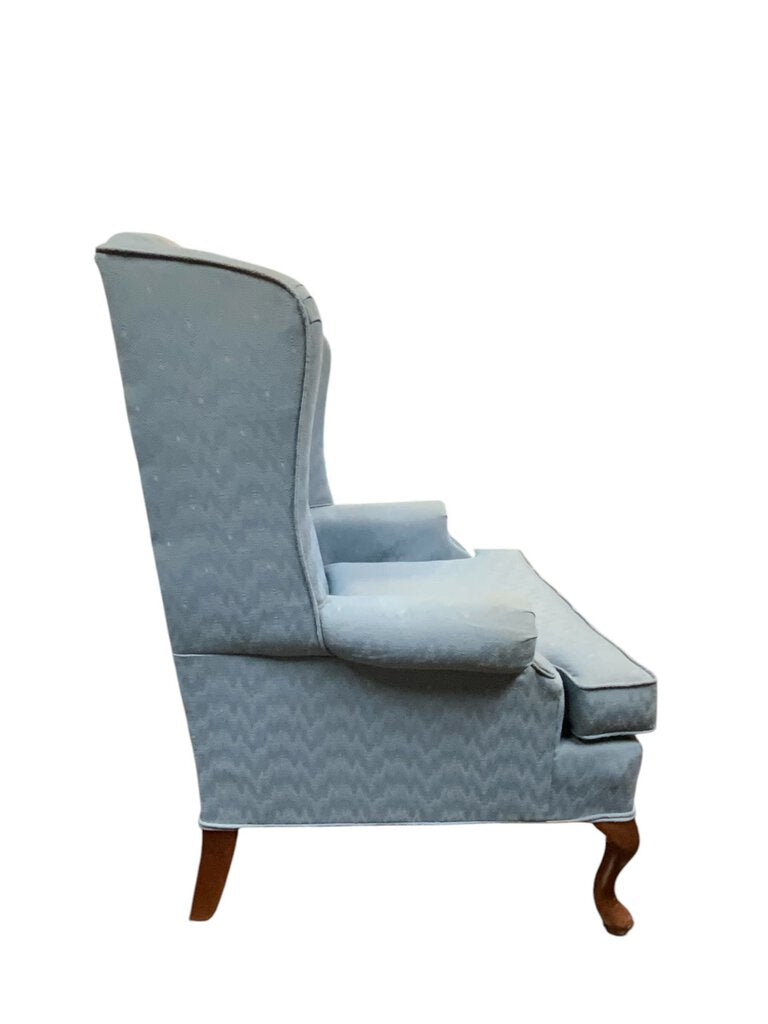 Blue Winged Back Chair