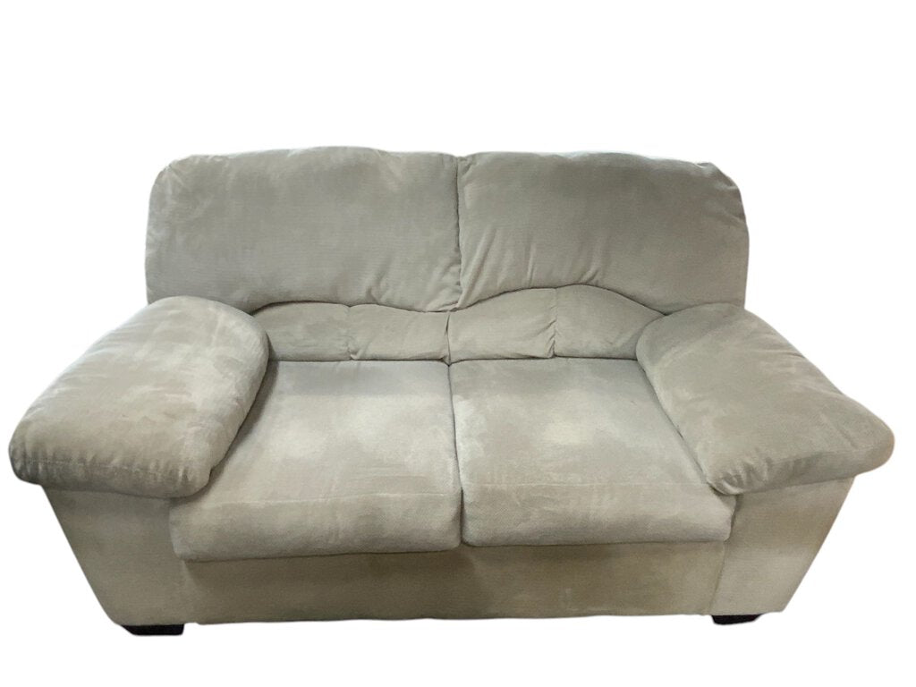 Cream Upholstered Love Seat