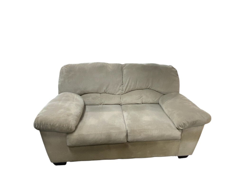 Cream Upholstered Love Seat