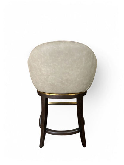 Blanchett Swivel Bar Stool Brass And Leather
