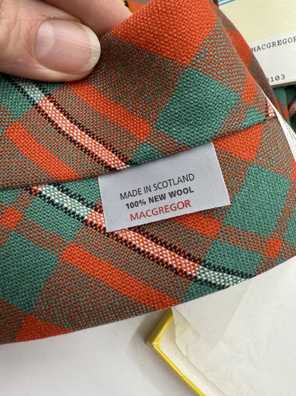 Scotland House Ltd. Wool Tartan Necktie MacGregor Ancient Orange/Green NIB /roh