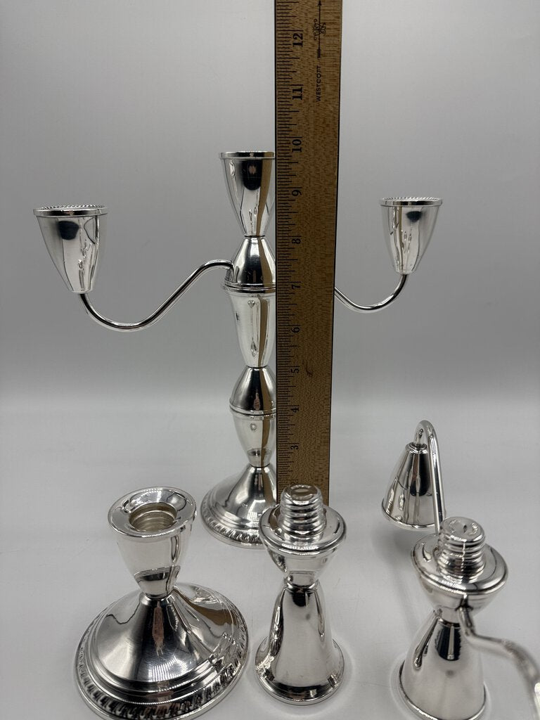 VTG Dutchin Creation Sterling Silver 3 Arm Candelabra set of 2 /ro