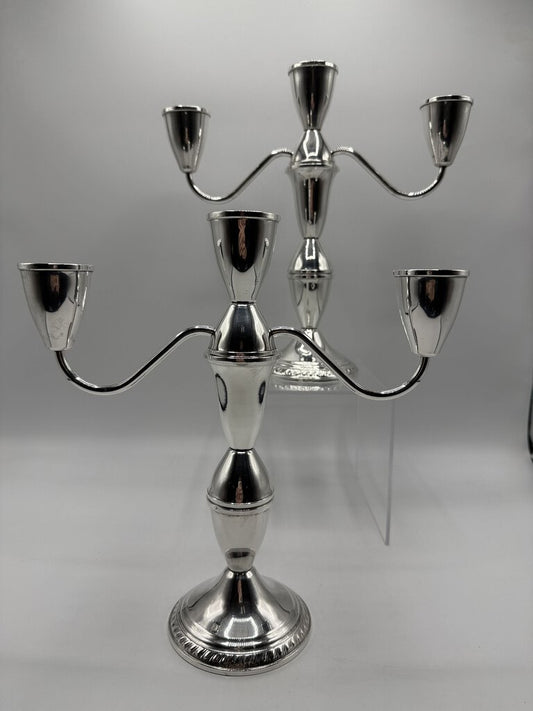 VTG Dutchin Creation Sterling Silver 3 Arm Candelabra set of 2 /ro