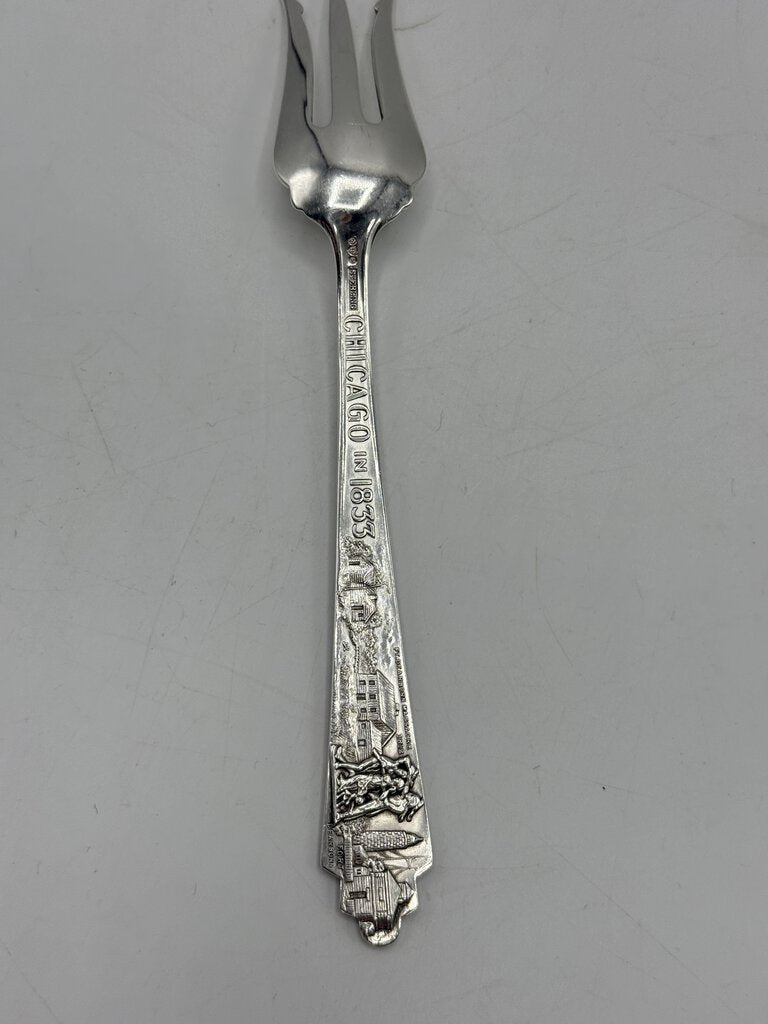 Vintage Sterling Silver “Century of Progress Fork 1833 Chicago 16gr /ro