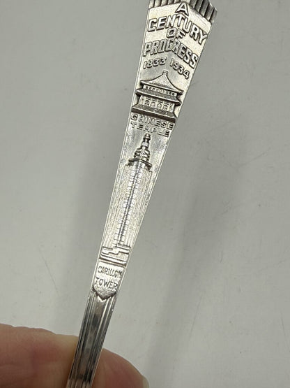 Vintage Sterling Silver “Century of Progress Fork 1833 Chicago 16gr /ro