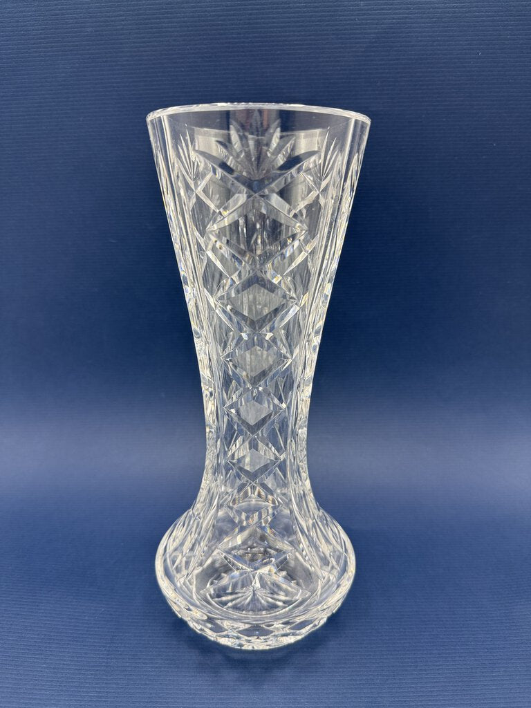 Waterford Crystal 10” Vase Cross Vertical & Fan Cut /rw