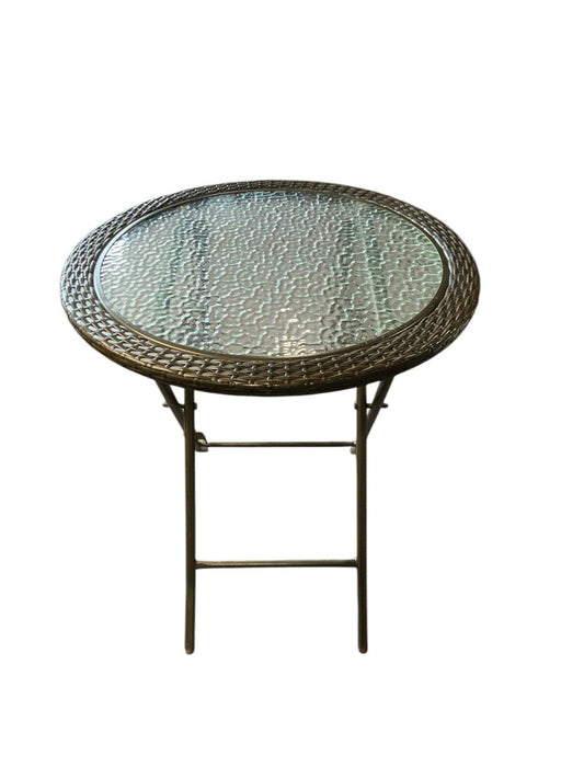 Dark Wicker Patio Table