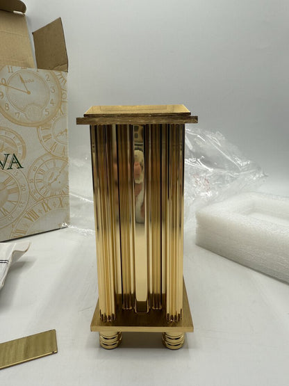 Bulova Brushed Brass Quartz Mantel Clock Model B1703 /rw