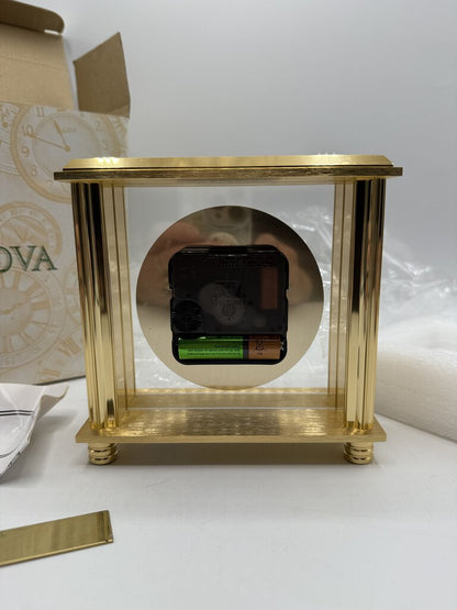 Bulova Brushed Brass Quartz Mantel Clock Model B1703 /rw