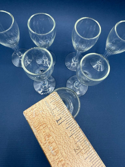 Elegant set of 7 Cordial Glasses 4.25” tall /roh