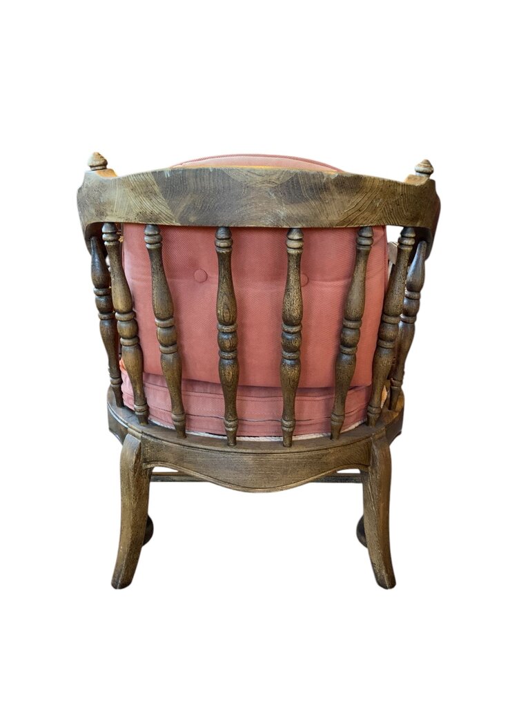 Antique Wood Upholstered Chair