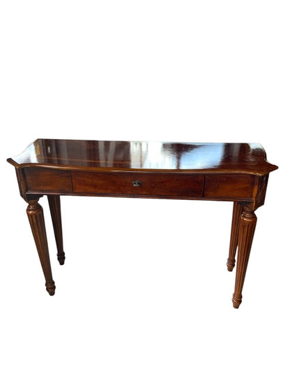 Dark Wood Foyer With Drawer