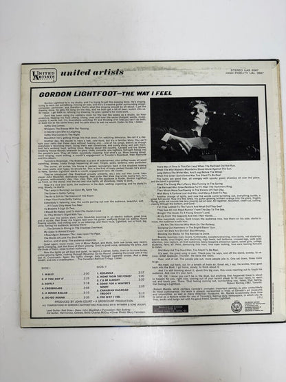 VTG Vinyl Record Album Gordon Lightfoot The Way I Feel /ro
