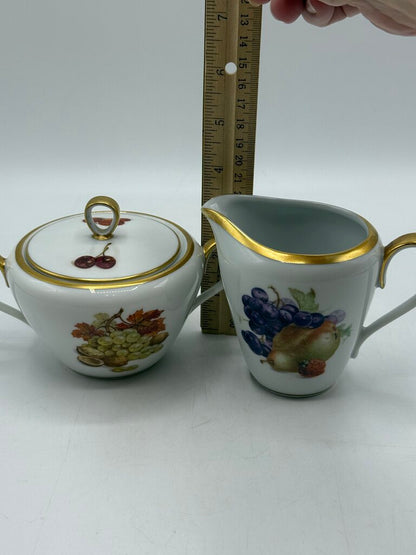 E&R Golden Crown ORCHARD Harvest Bavaria Sugar & Creamer /roh