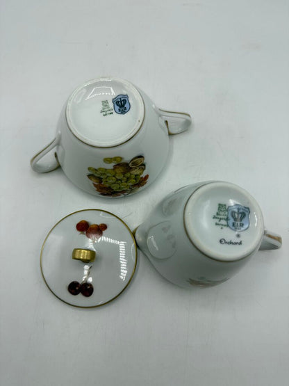 E&R Golden Crown ORCHARD Harvest Bavaria Sugar & Creamer /roh