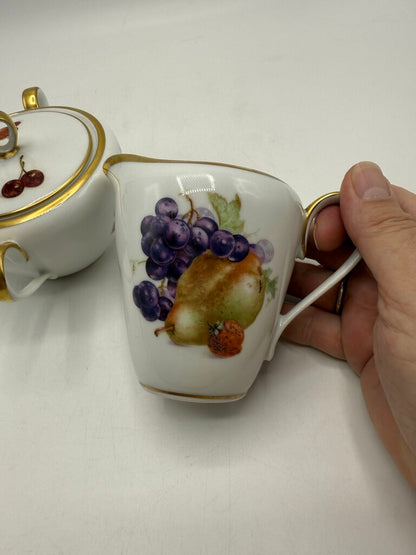 E&R Golden Crown ORCHARD Harvest Bavaria Sugar & Creamer /roh