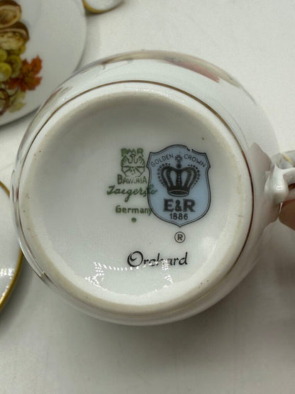 E&R Golden Crown ORCHARD Harvest Bavaria Sugar & Creamer /roh