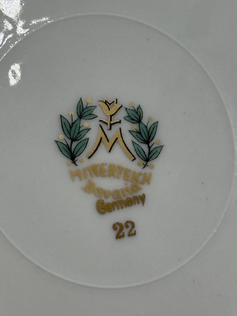 Mitterteich China Bavaria 4 Dessert Plate Serving Plate Set 5 pc /roh