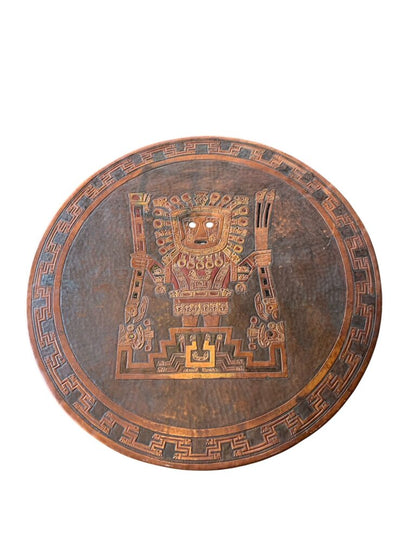 Mayan Leather Round Table