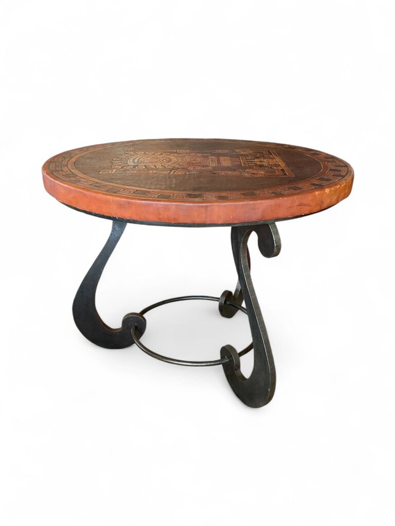 Mayan Leather Round Table