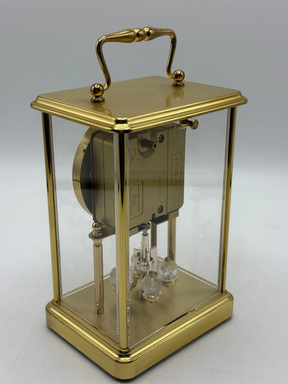 VTG Loricron Quartz Clock Brass 6.5”Tall Battery Works Germany /ro