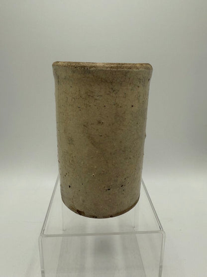 VTG Primitive Small Stoneware Crock 5” Tall Salt Glaze /rw