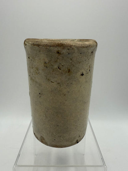 VTG Primitive Small Stoneware Crock 5” Tall Salt Glaze /rw