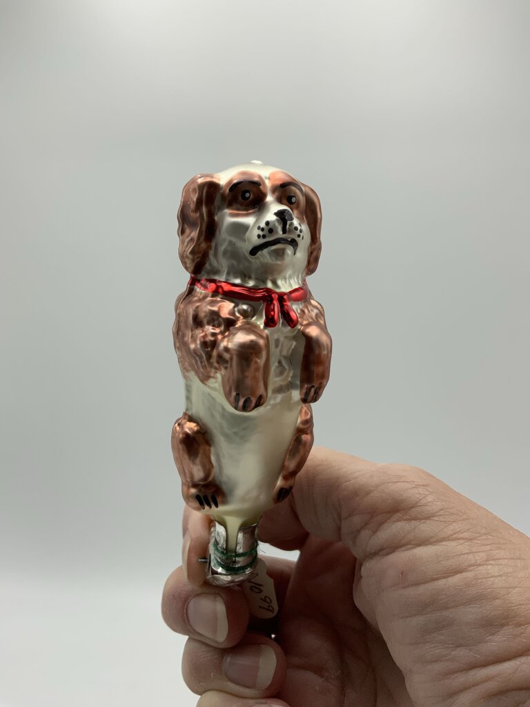 Old World Christmas Ornament Set of 3 Dogs Clip Ons /rw