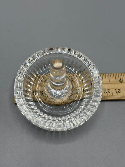 Waterford Crystal Glass Clear Ring Holder Round Trinket Dish Ireland /ro