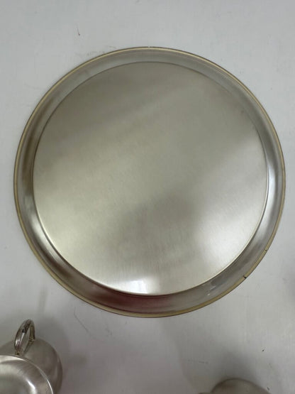 Vintage Martian Sskk Japan Brushed “Pearl Silver” 5 Pc. Tea Set /rb