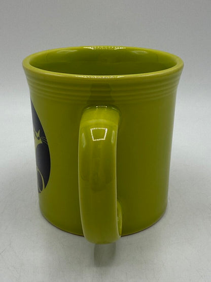 Fiestaware Halloween Boo Cat Lemongrass Green Java Mug /rb