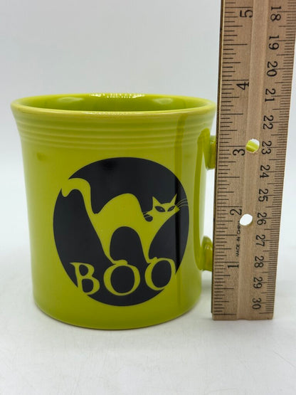 Fiestaware Halloween Boo Cat Lemongrass Green Java Mug /rb