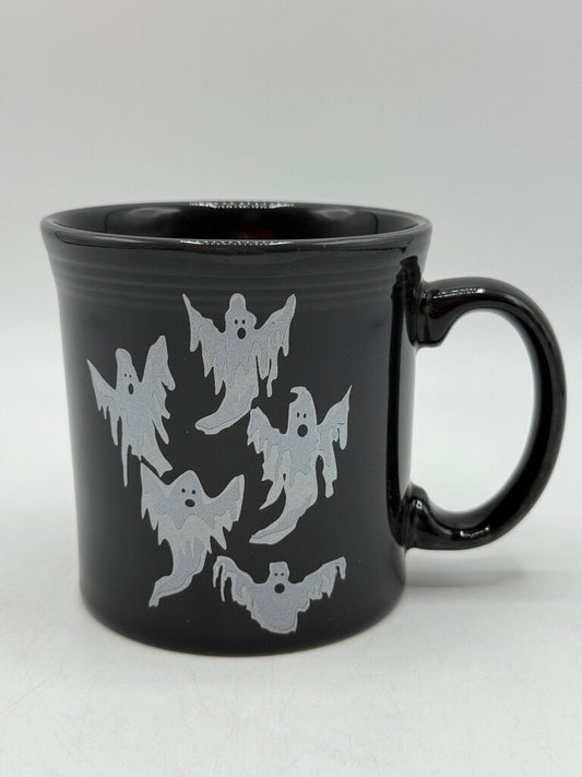 Fiestaware Halloween Java Mug Slate Gray 5 Dancing Ghosts /rb