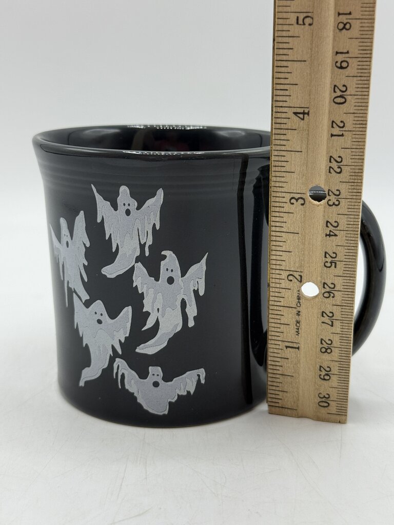 Fiestaware Halloween Java Mug Slate Gray 5 Dancing Ghosts /rb