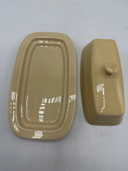Fiestaware Covered Butter Dish Pale Yellow /rb